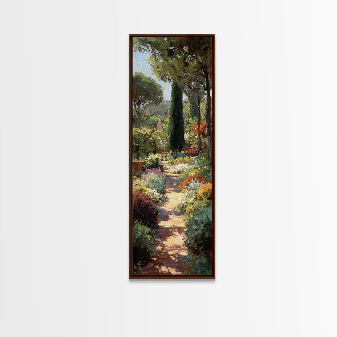 Garden Path Covered Canvas Print, Impressionist Art, Gallery Decor, Living Room Decor, Fine Art, Impression, Wall Art, IMP-1x3-14