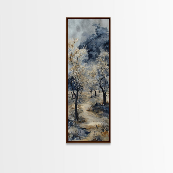 Spring Orchard with Blossoming Trees Canvas Print, Impressionist Art, Neutral Decor, Living Room Decor, Fine Art, Impression, IMP-1x3-18