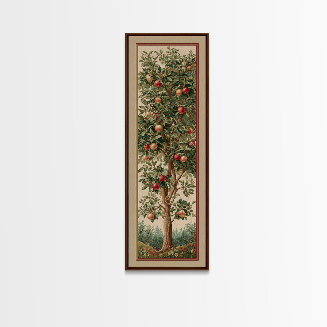 Apple Tree in Summer Orchard Framed Canvas Print, Impressionist Art, Textured Painting, Living Room Decor, Fine Art, Impression, IMP-1x3-29