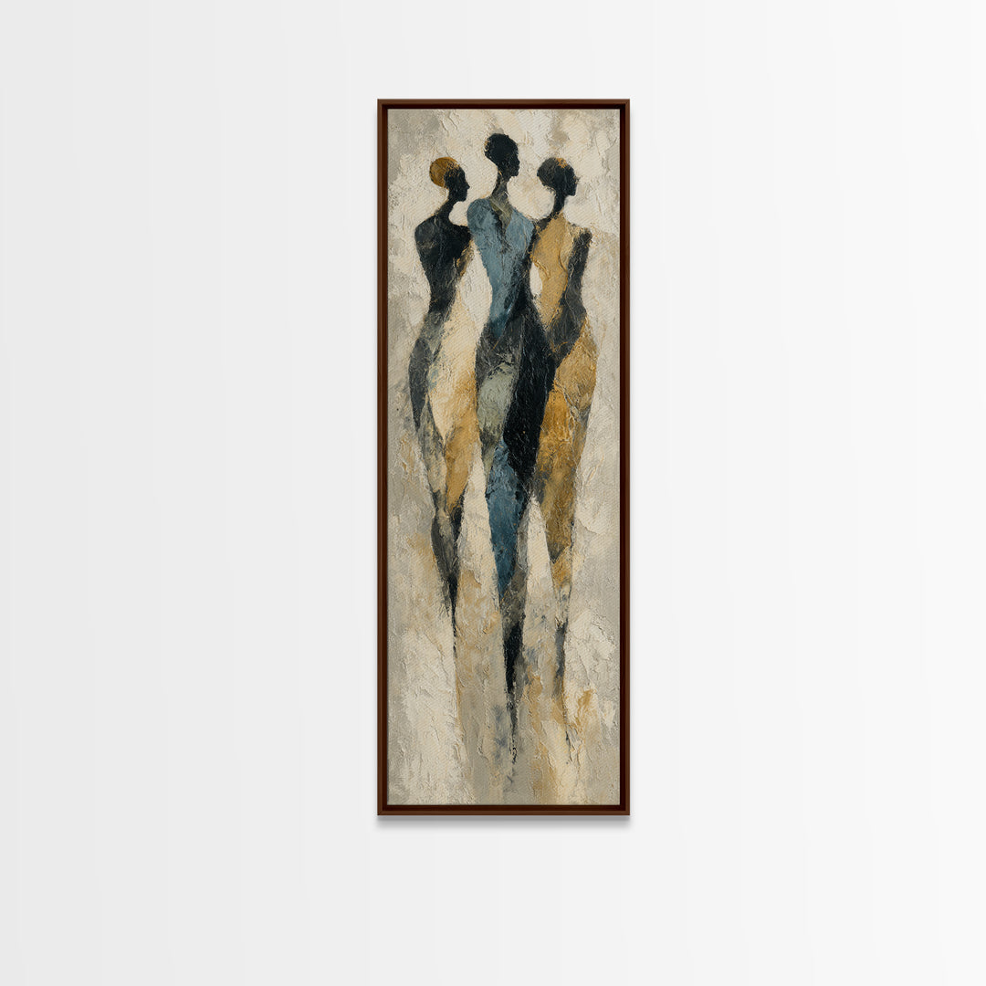 Dancers Suggested by Soft Moving Brushwork Canvas Print, Impressionist Art, Original Art, Living Room Decor, Impression, IMP-1x3-3