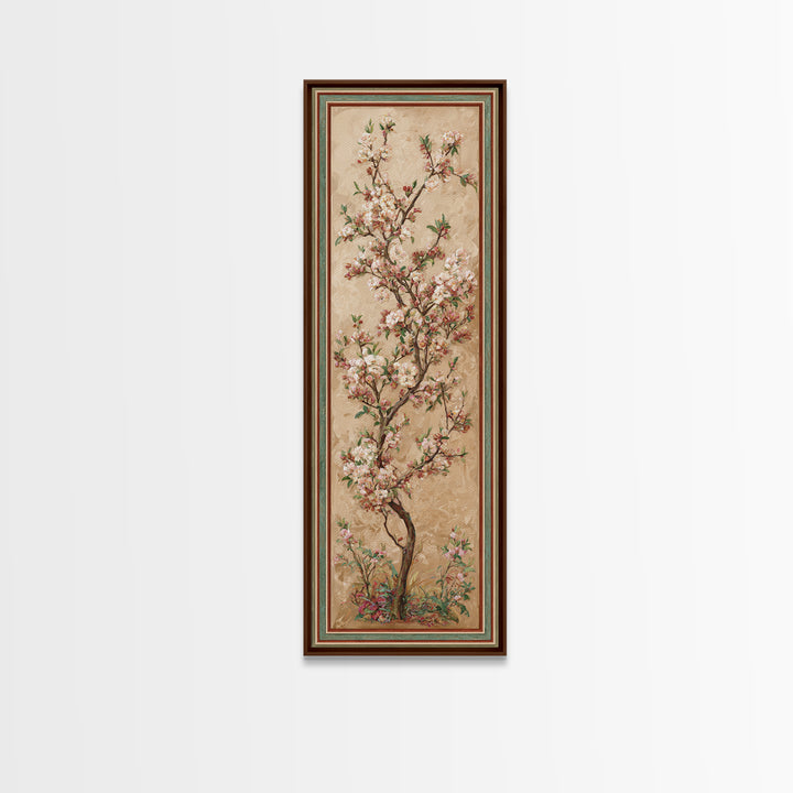 Spring Orchard with Blossoming Trees Canvas Print, Impressionist Art, Neutral Decor, Living Room Decor, Fine Art, Impression, IMP-1x3-42