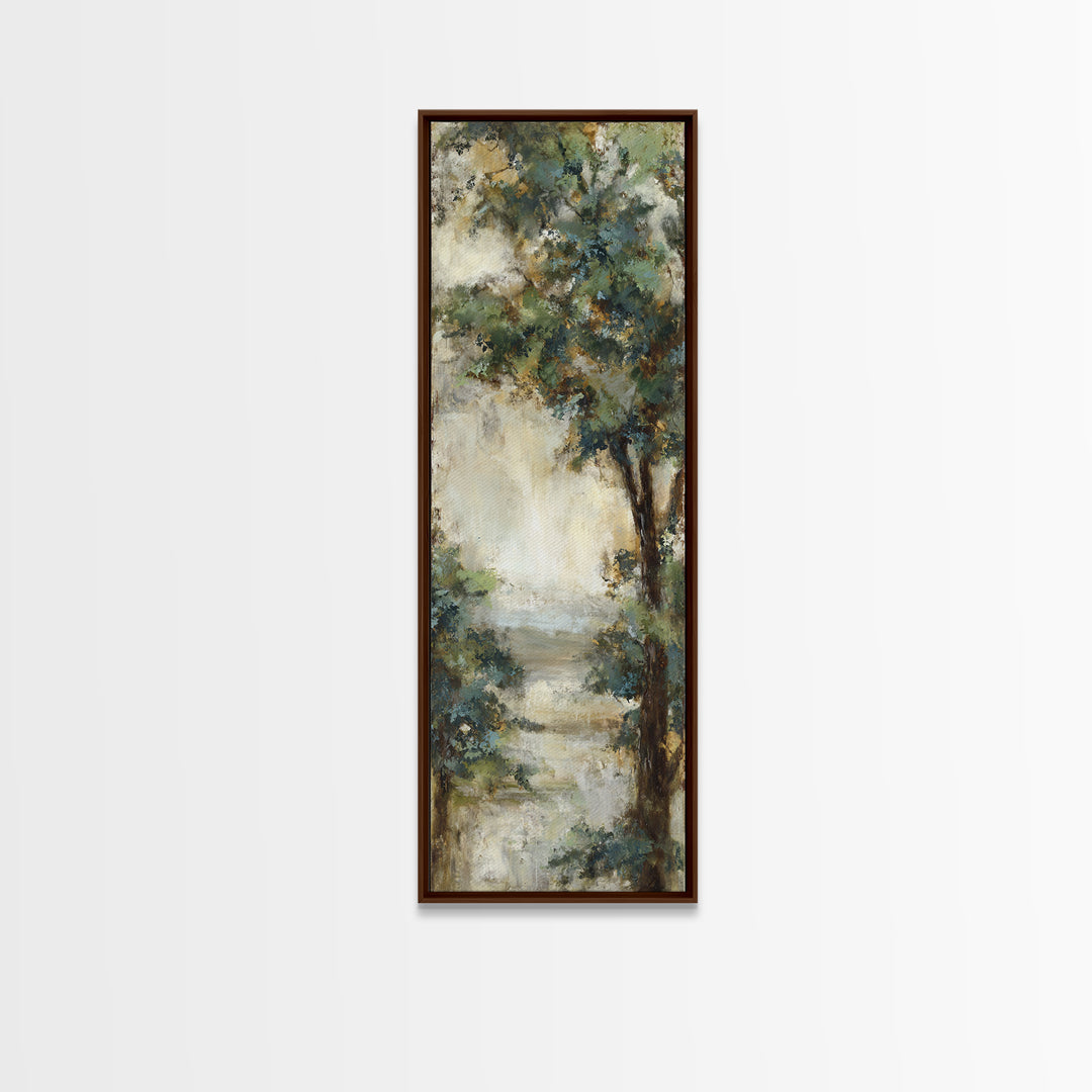 Apple Tree in Summer Orchard Framed Canvas Print, Impressionist Art, Textured Painting, Living Room Decor, Fine Art, Impression, IMP-1x3-53