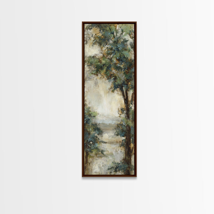Apple Tree in Summer Orchard Framed Canvas Print, Impressionist Art, Textured Painting, Living Room Decor, Fine Art, Impression, IMP-1x3-53
