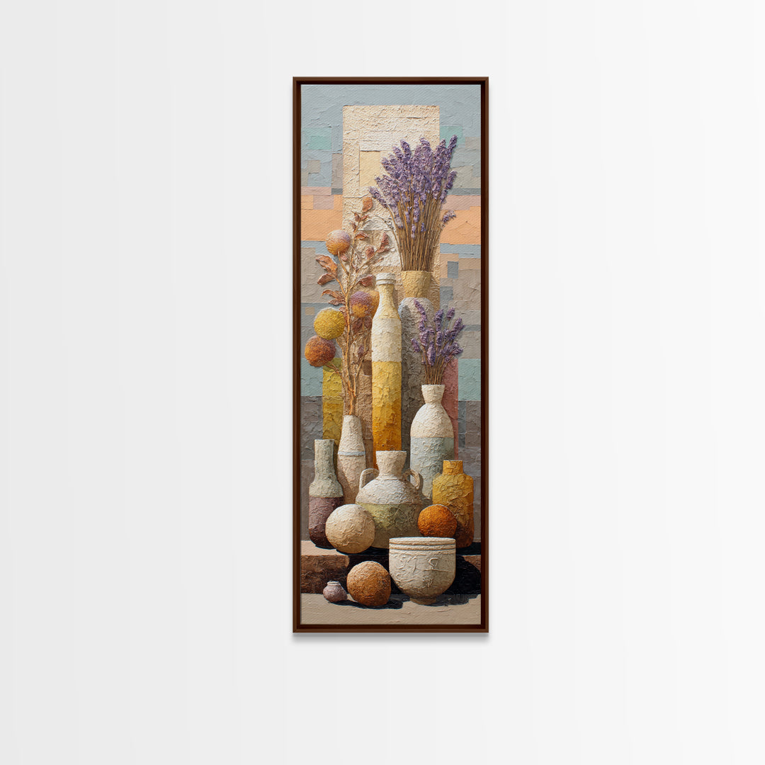Sunset over Lavender Field Framed Canvas Print, Impressionist Art, Fine Art Print, Living Room Decor, Fine Art, Impression, IMP-1x3-74