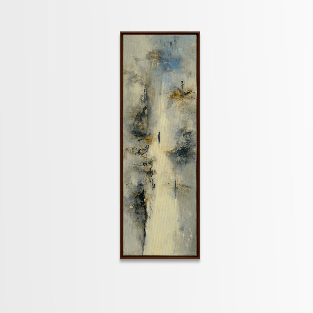 Dancers Suggested by Soft Moving Brushwork Canvas Print, Impressionist Art, Neutral Decor, Living Room Decor, Impression, IMP-1x3-75
