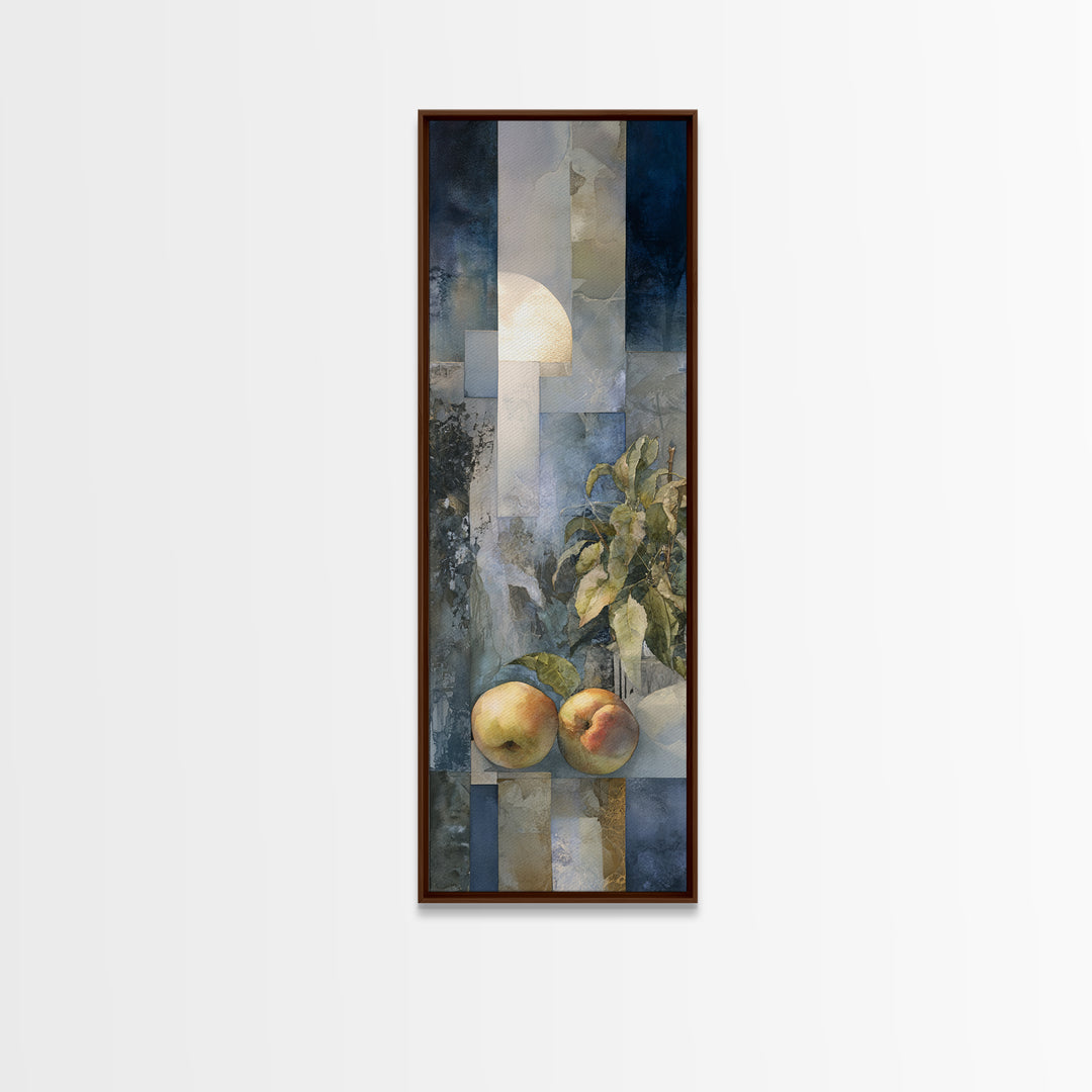 Still Life of Peaches Framed Canvas Print, Impressionist Art, Flower Print, Living Room Decor, Fine Art, Impression, IMP-1x3-83