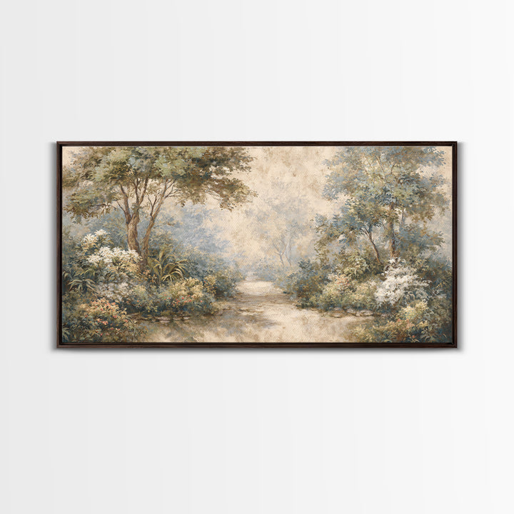 Garden Path Covered Canvas Print, Impressionist Art, Textured Painting, Living Room Decor, Fine Art, Impression, Original Art, IMP-2x1-22