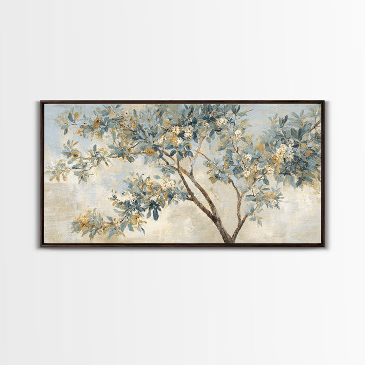 Apple Tree in Summer Orchard Framed Canvas Print, Impressionist Art, Printable Wall Art, Living Room Decor, Impression, IMP-2x1-37