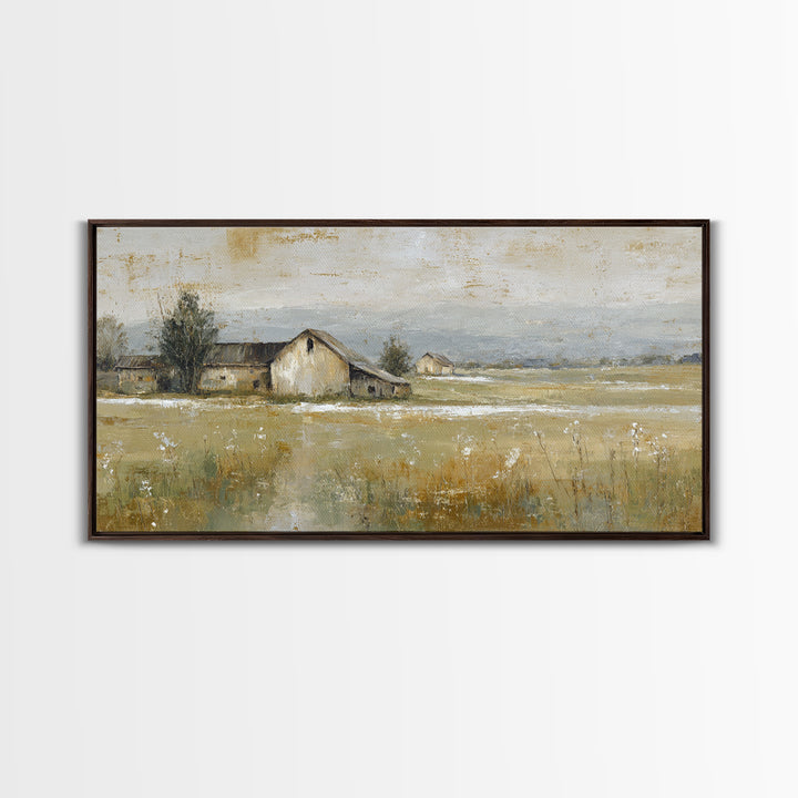 Country Lane with Flickering Sunlight Framed Canvas Print, Impressionist Art, Room Decor, Living Room Decor, Impression, IMP-2x1-42