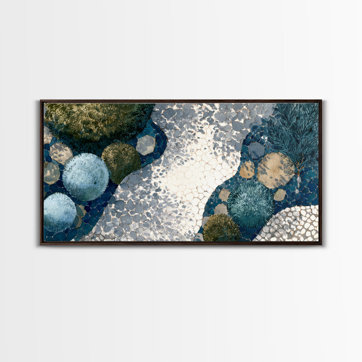 Garden Path Covered Framed Canvas Print, Impressionist Art, Wall Decor, Living Room Decor, Impression, Horizontal Wall Art, IMP-2x1-46
