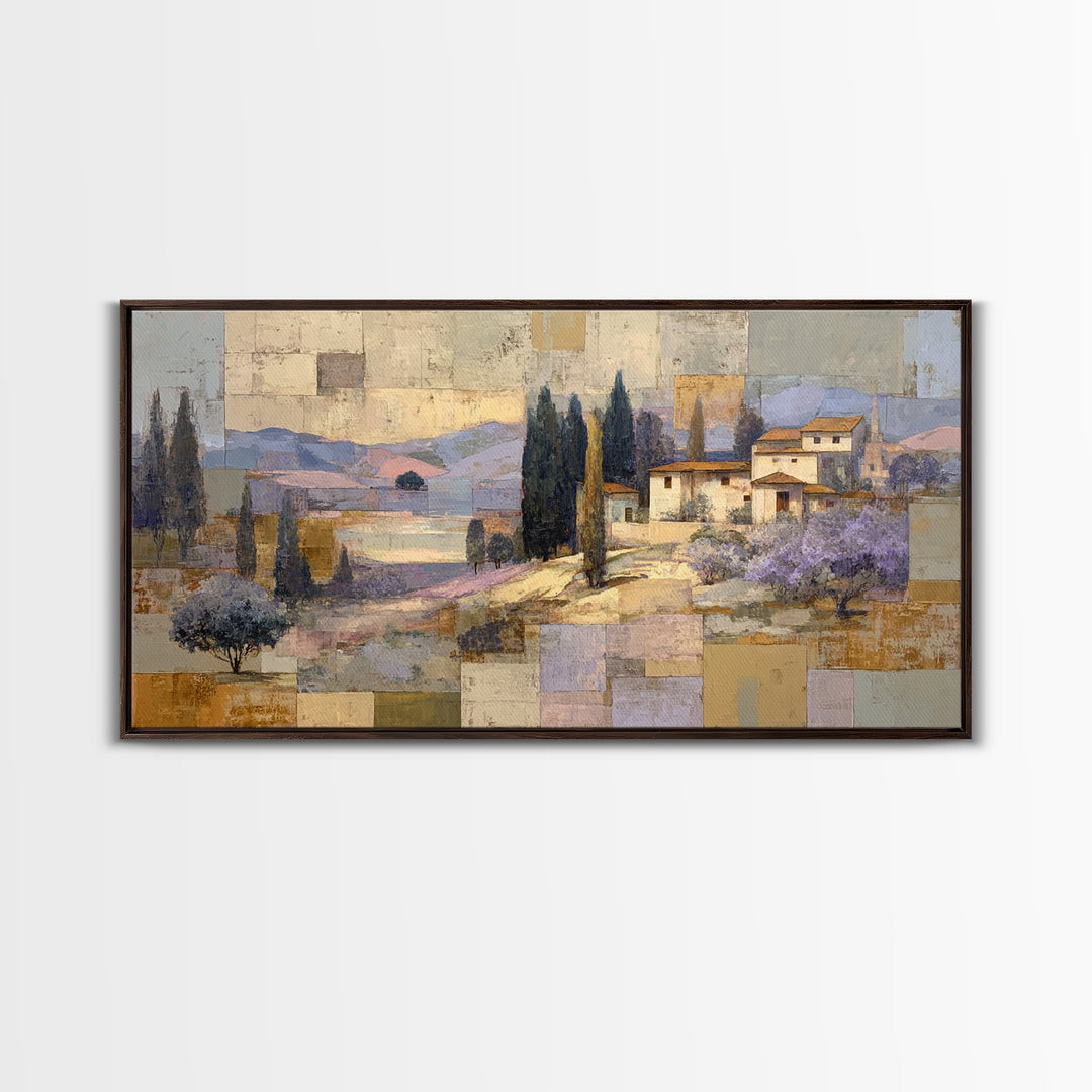 Sunset over Lavender Field Canvas Print, Impressionist Art, Printable Wall Art, Living Room Decor, Fine Art, Impression, IMP-2x1-58