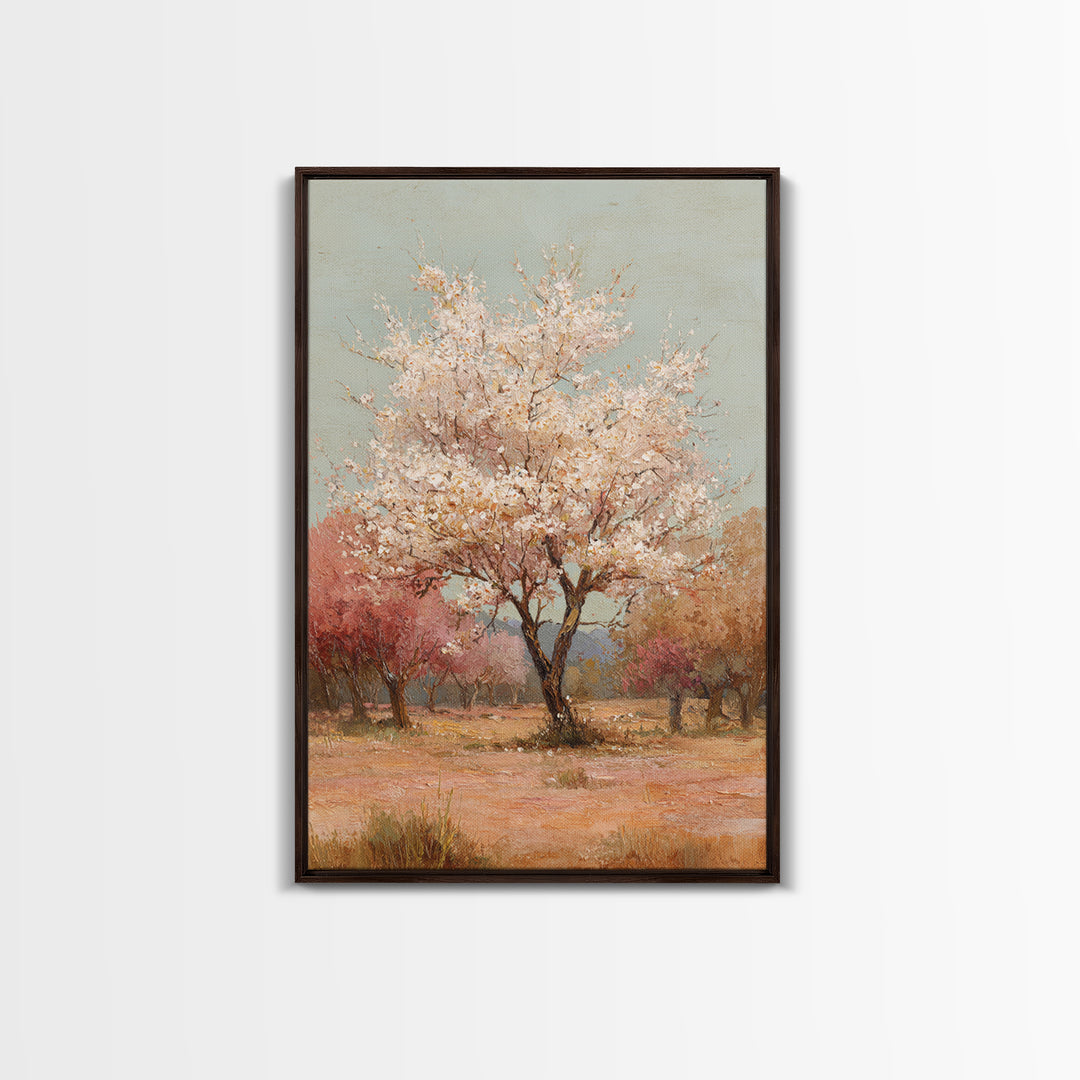 Spring Orchard with Blossoming Trees Canvas Print, Impressionist Art, Wall Art, Living Room Decor, Oil Painting, Impression, IMP-2x3-14