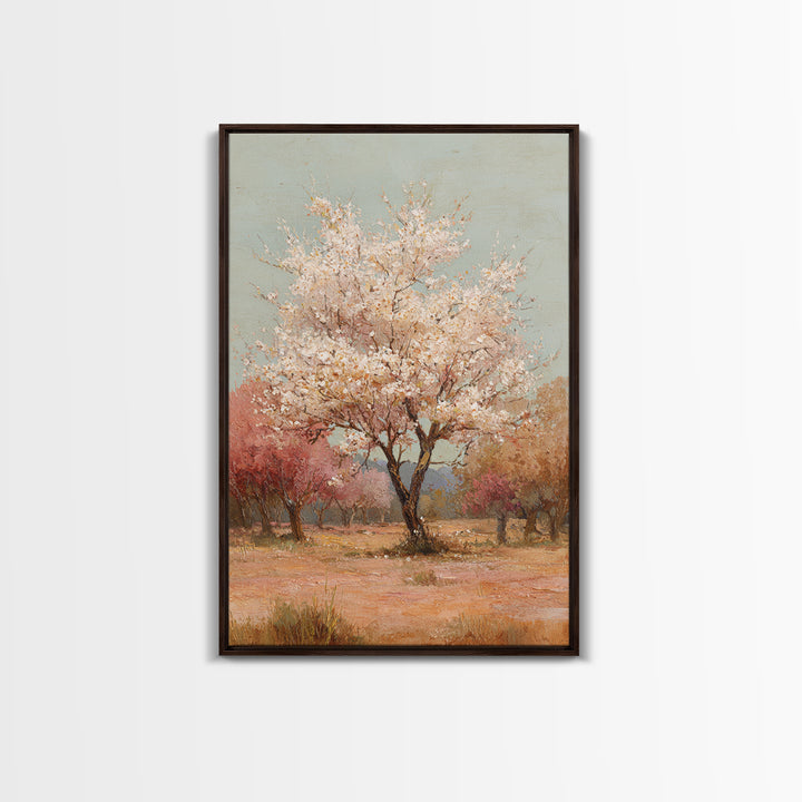 Spring Orchard with Blossoming Trees Canvas Print, Impressionist Art, Wall Art, Living Room Decor, Oil Painting, Impression, IMP-2x3-14