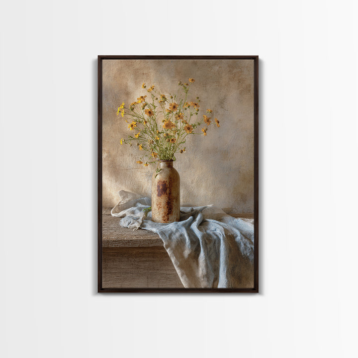 Country Lane with Flickering Sunlight Framed Canvas Print, Impressionist Art, Minimalist Decor, Living Room Decor, Impression, IMP-2x3-30