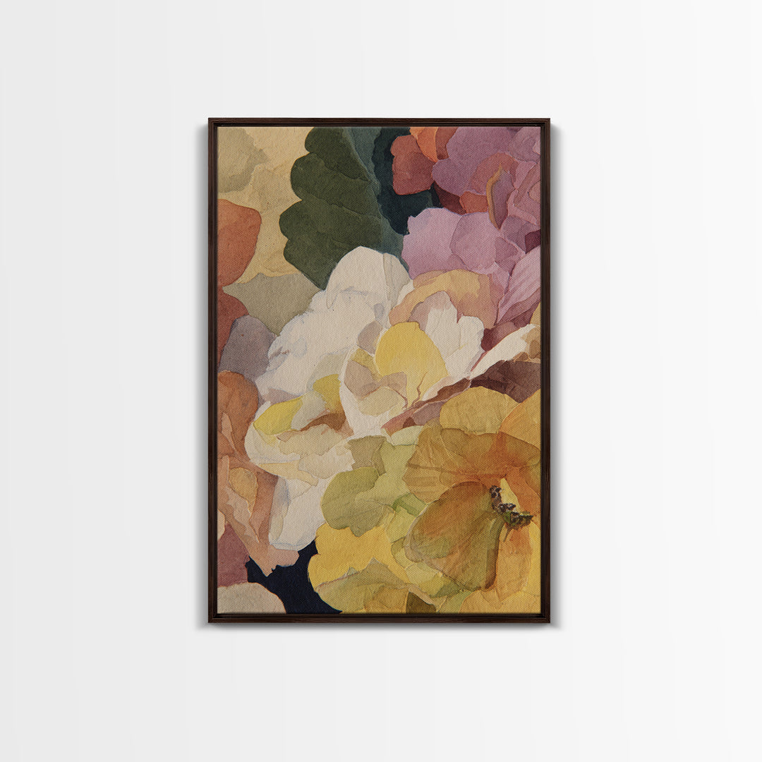 Coastal Beach Figures Framed Canvas Print, Impressionist Art, Oil Painting, Living Room Decor, Impression, Coastal Wall Art, IMP-2x3-51