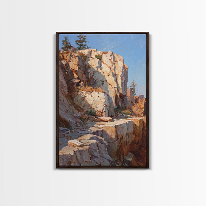 Soft Seaside Cliffs Canvas Print, Impressionist Art, Modern Wall Art, Living Room Decor, Fine Art, Impression, Living Room Art, IMP-2x3-61