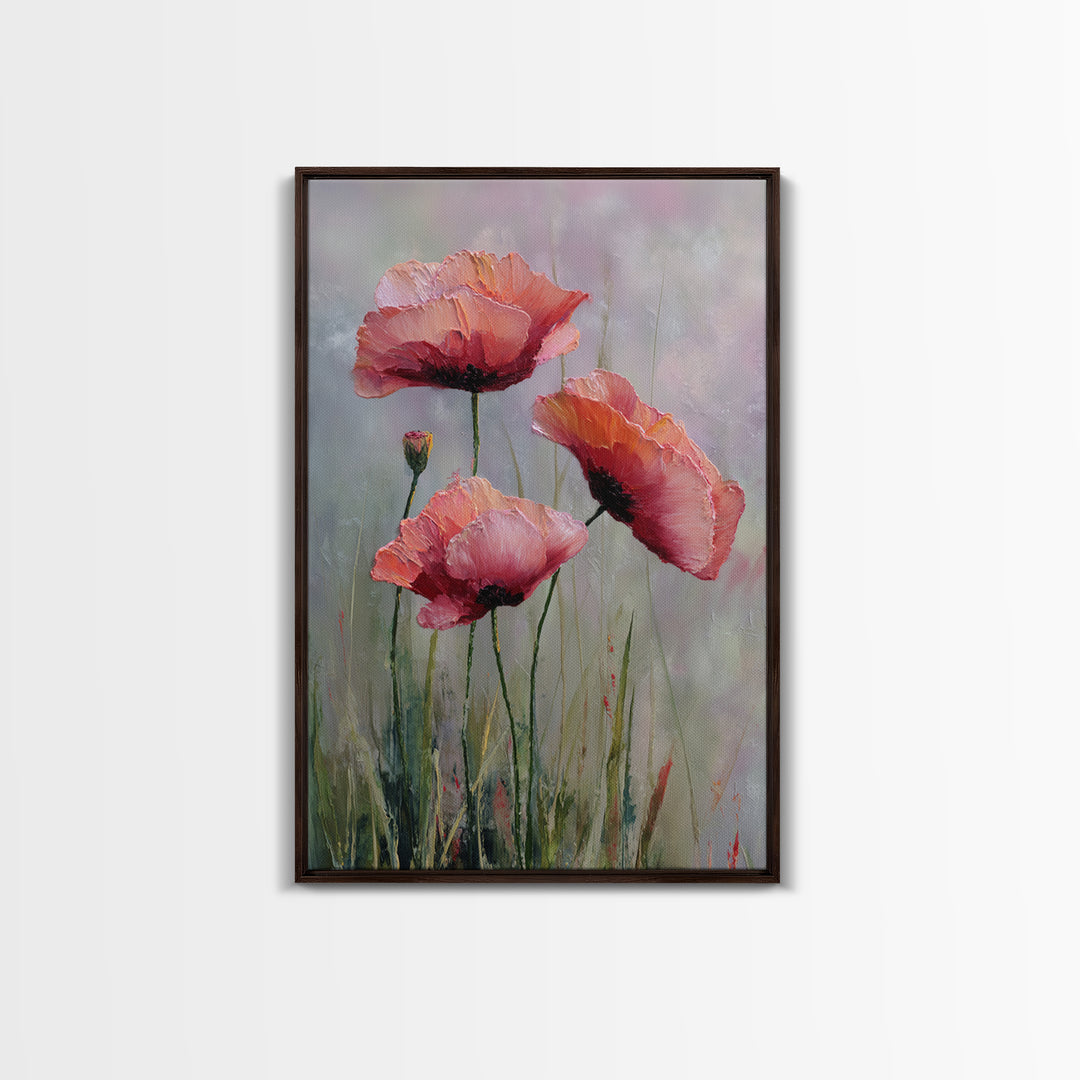 Mountain Lake with Sparkling Reflections Framed Canvas Print, Impressionist Art, Original Art, Living Room Decor, Impression, IMP-2x3-80