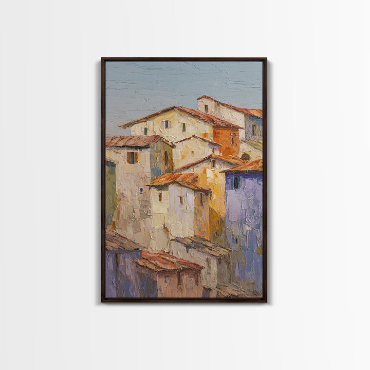 Sunset over Lavender Field Framed Canvas Print, Impressionist Art, Living Room Decor, Fine Art, Impression, Landscape Art, IMP-2x3-94