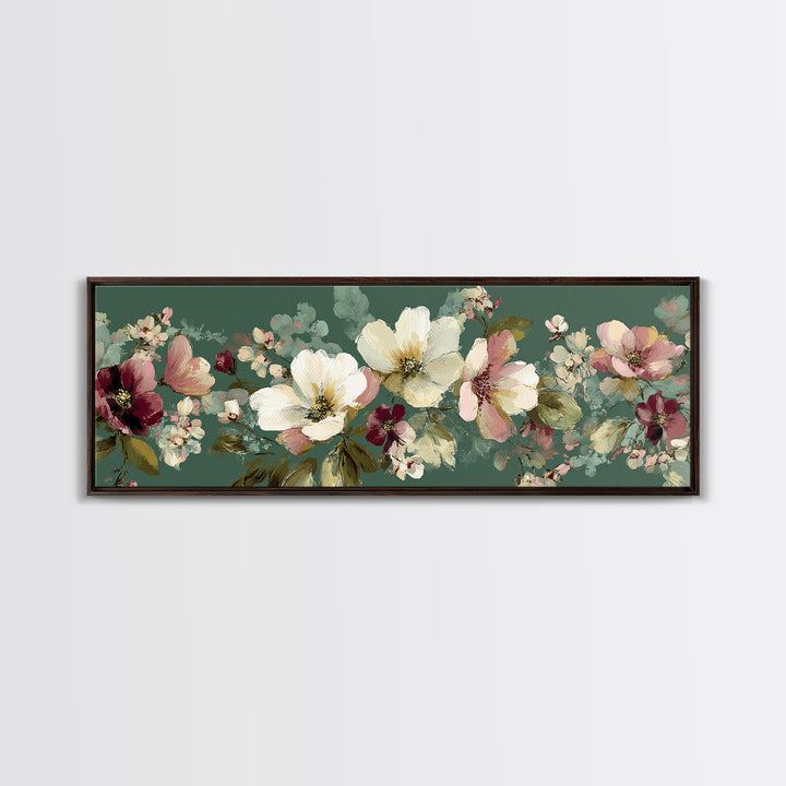 Wildflower Field in Loose Pastel Strokes Canvas Print, Impressionist Art, Textured Painting, Living Room Decor, Impression, IMP-3x1-48