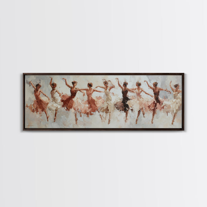 Dancers Suggested by Soft Moving Brushwork Canvas Print, Impressionist Art, Statement Artwork, Living Room Decor, Impression, IMP-3x1-7