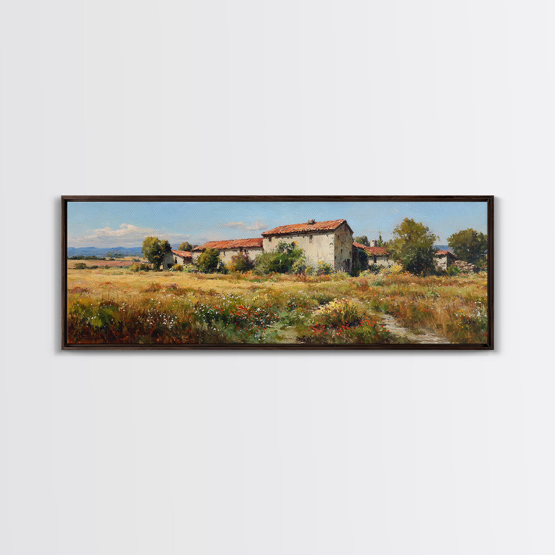 Country Lane with Flickering Sunlight Canvas Print, Impressionist Art, Wall Art Framed, Living Room Decor, Watercolor Art, IMP-3x1-86