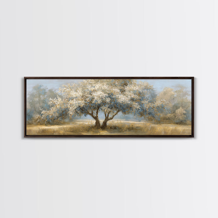 Apple Tree in Summer Orchard Framed Canvas Print, Impressionist Art, Modern Wall Art, Living Room Decor, Fine Art, Impression, IMP-3x1-9