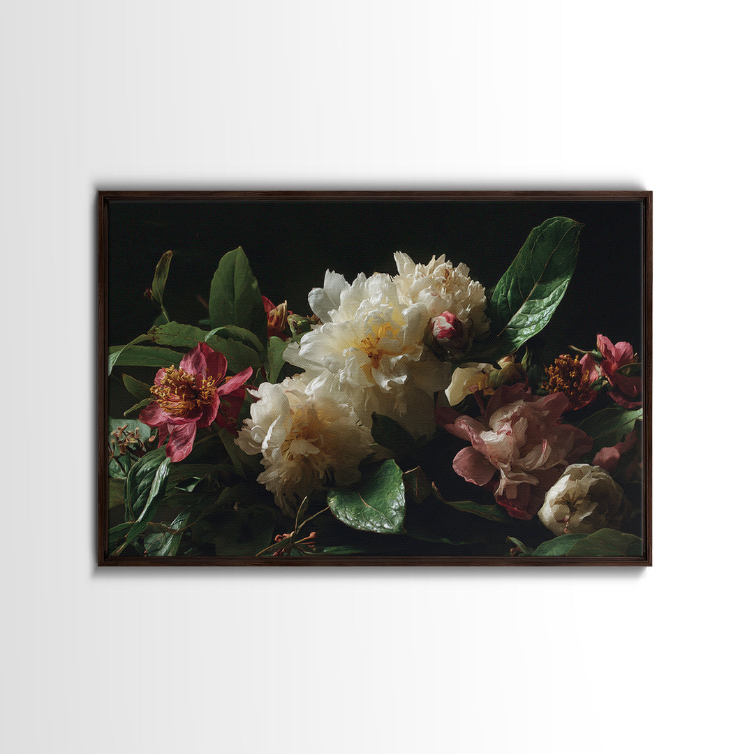 Caf Table with Flowers and Morning Light Canvas Print, Impressionist Art, Farmhouse Decor, Living Room Decor, Impression, IMP-3x2-14