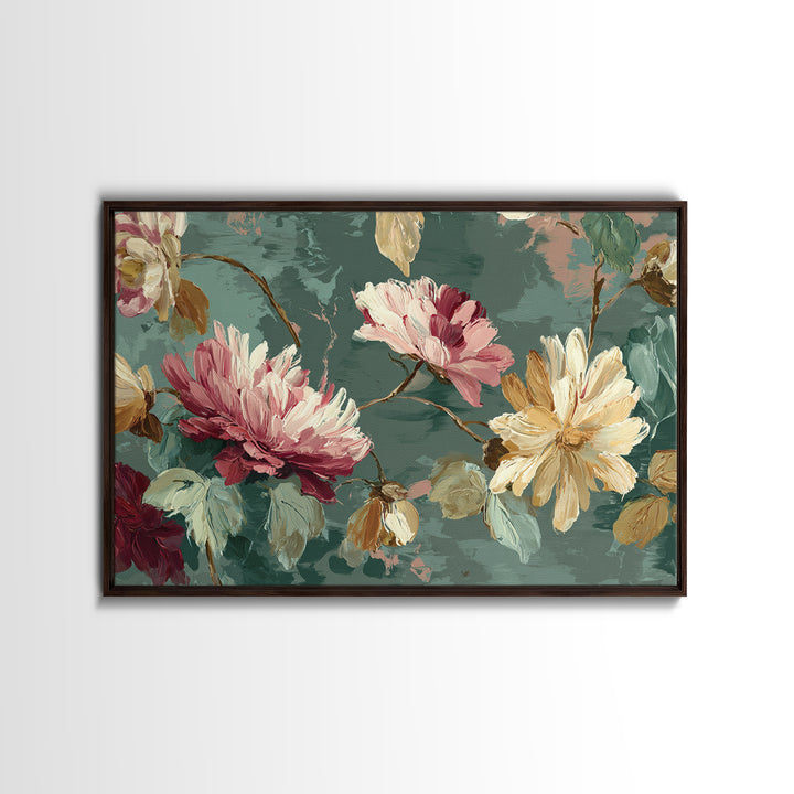 Wildflower Field in Loose Pastel Strokes Canvas Print, Impressionist Art, Flower Print, Living Room Decor, Impression, IMP-3x2-36