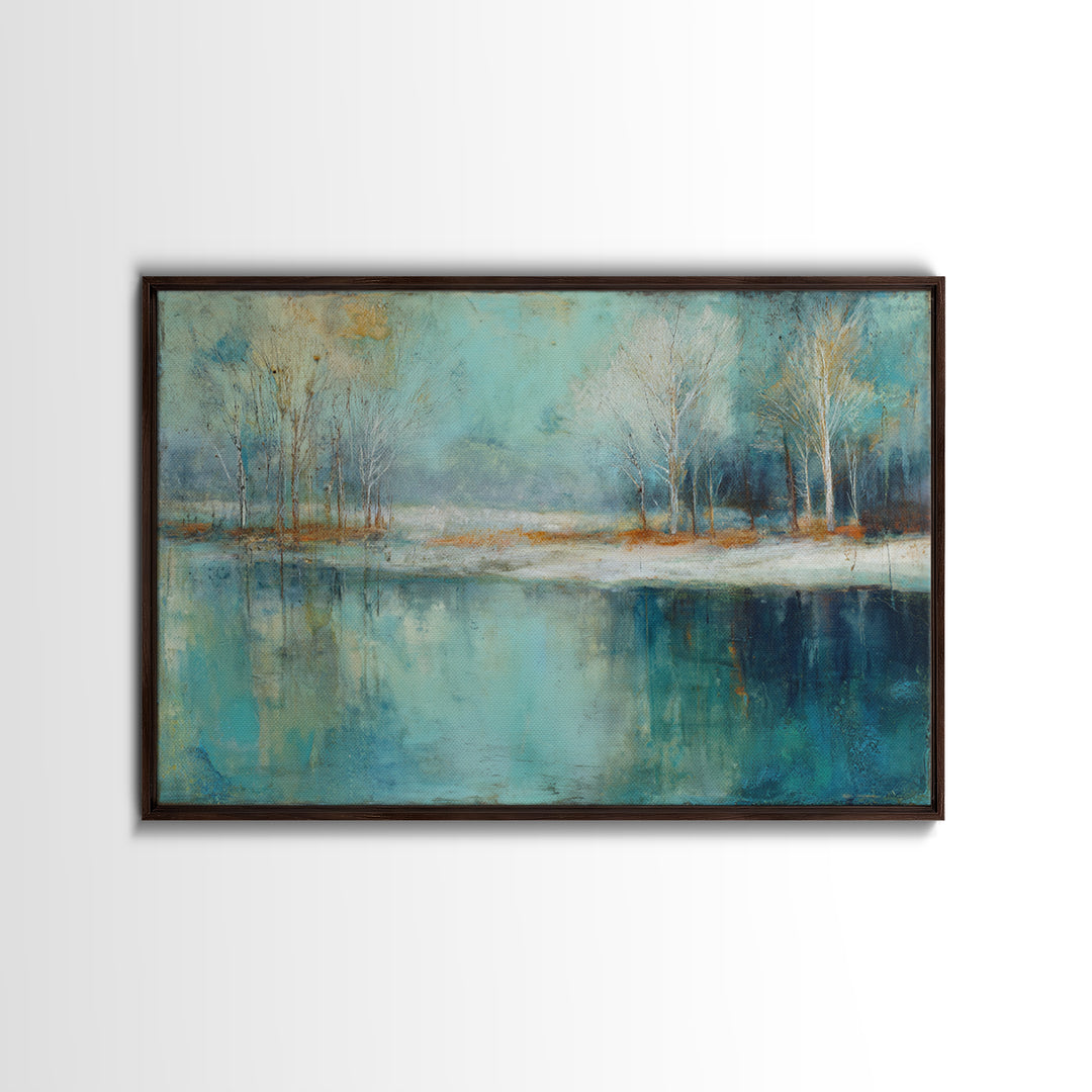 Apple Tree in Summer Orchard Framed Canvas Print, Impressionist Art, Gallery Decor, Living Room Decor, Fine Art, Impression, IMP-3x2-45