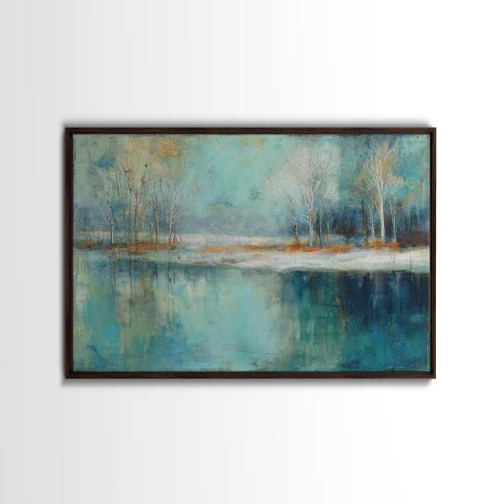 Apple Tree in Summer Orchard Framed Canvas Print, Impressionist Art, Gallery Decor, Living Room Decor, Fine Art, Impression, IMP-3x2-45