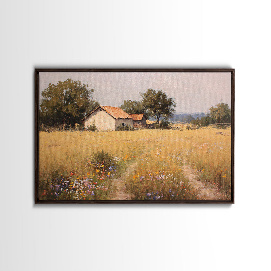 Country Lane with Flickering Sunlight Canvas Print, Impressionist Art, Floral Wall Art, Living Room Decor, Impression, IMP-3x2-74