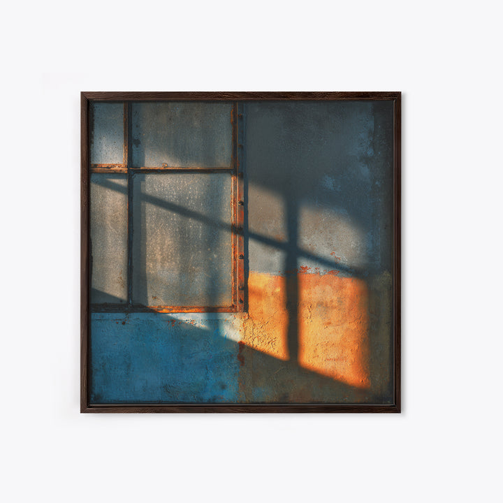 Old Factory Window Canvas Print, Industrial Art, Home Decor, Living Room Decor, Foundry, Abstract Art, Textured Wall Art, IND-1x1-98