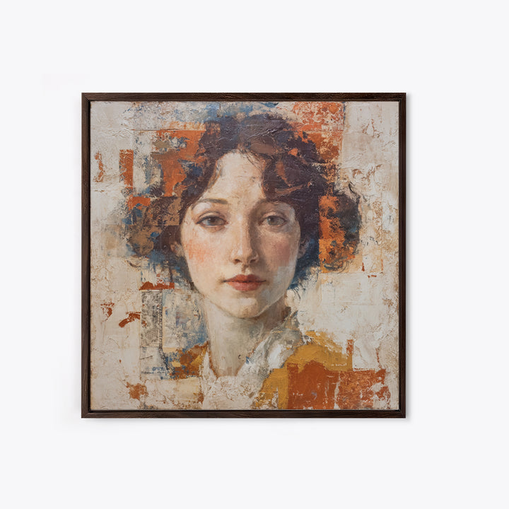 Renaissance Inspired Portrait with Modern Softness Canvas Print, Italian Villa Art, Living Room Decor, Fine Art, Villa, IVA-1x1-18