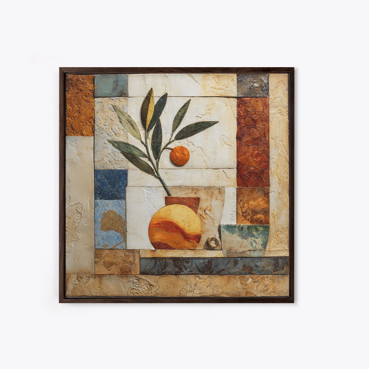 Marble Fruit Still Life Framed Canvas Print, Italian Villa Art, Gallery Wall Set, Living Room Decor, Fine Art, Villa, IVA-1x1-71