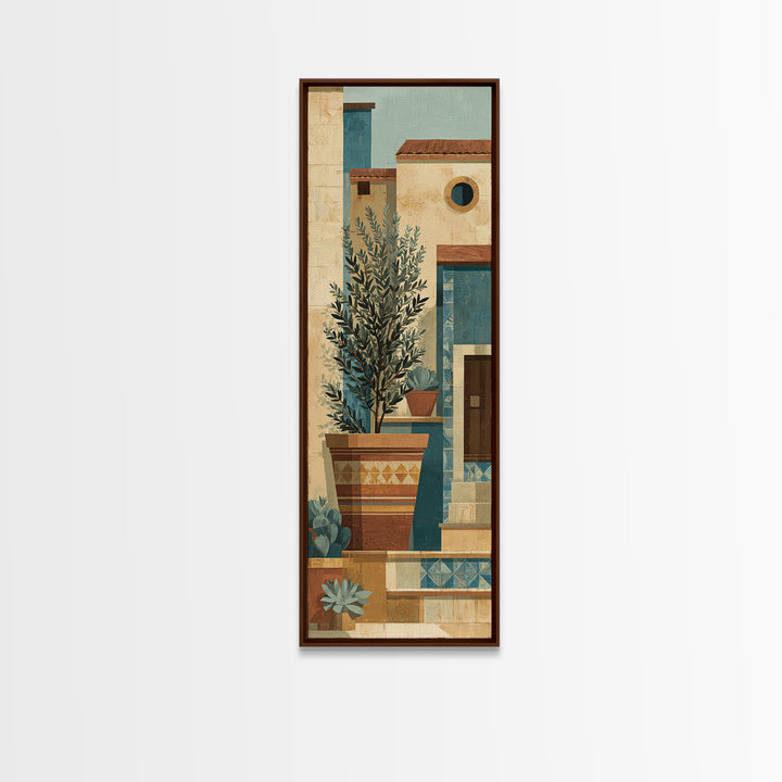 Terra Cotta Pot Canvas Print, Italian Villa Art, Living Room Wall Art, Living Room Decor, Fine Art, Villa, Gallery Wall Set, IVA-1x3-10