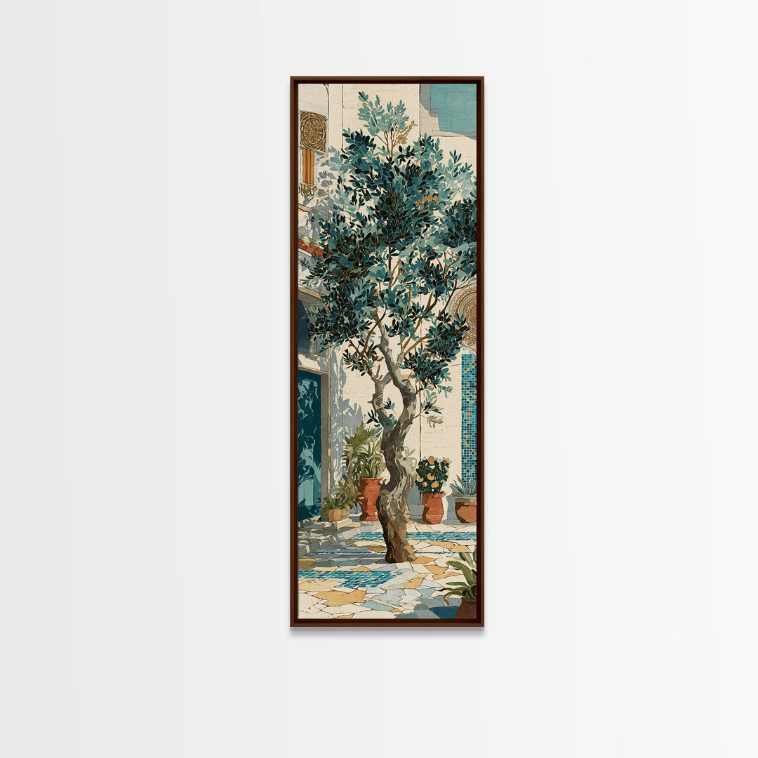 Olive Grove Path Canvas Print, Italian Villa Art, Gallery Decor, Living Room Decor, Fine Art, Villa, Minimalist Decor, IVA-1x3-39