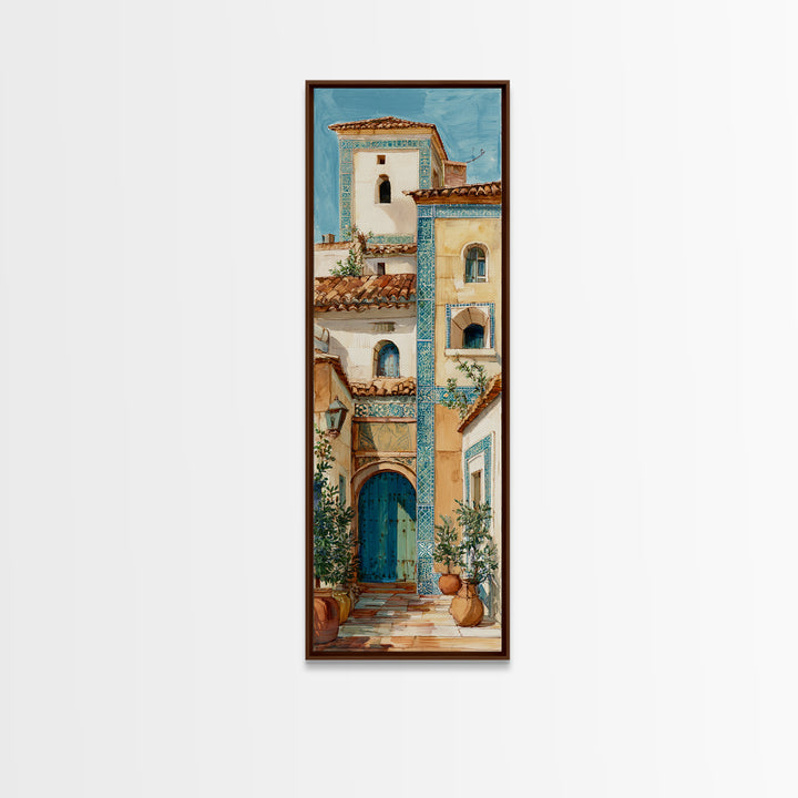 White Wine and Olives Still Life Framed Canvas Print, Italian Villa Art, Room Decor, Living Room Decor, Oil Painting, Villa, IVA-1x3-76