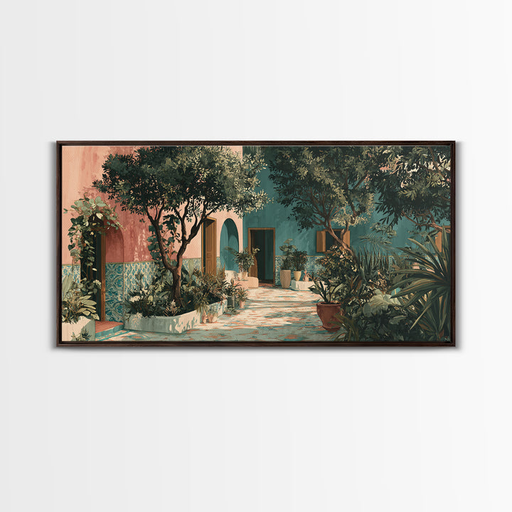 Olive Grove Path Framed Canvas Print, Italian Villa Art, Travel Poster, Living Room Decor, Fine Art, Villa, Fine Art Print, IVA-2x1-95