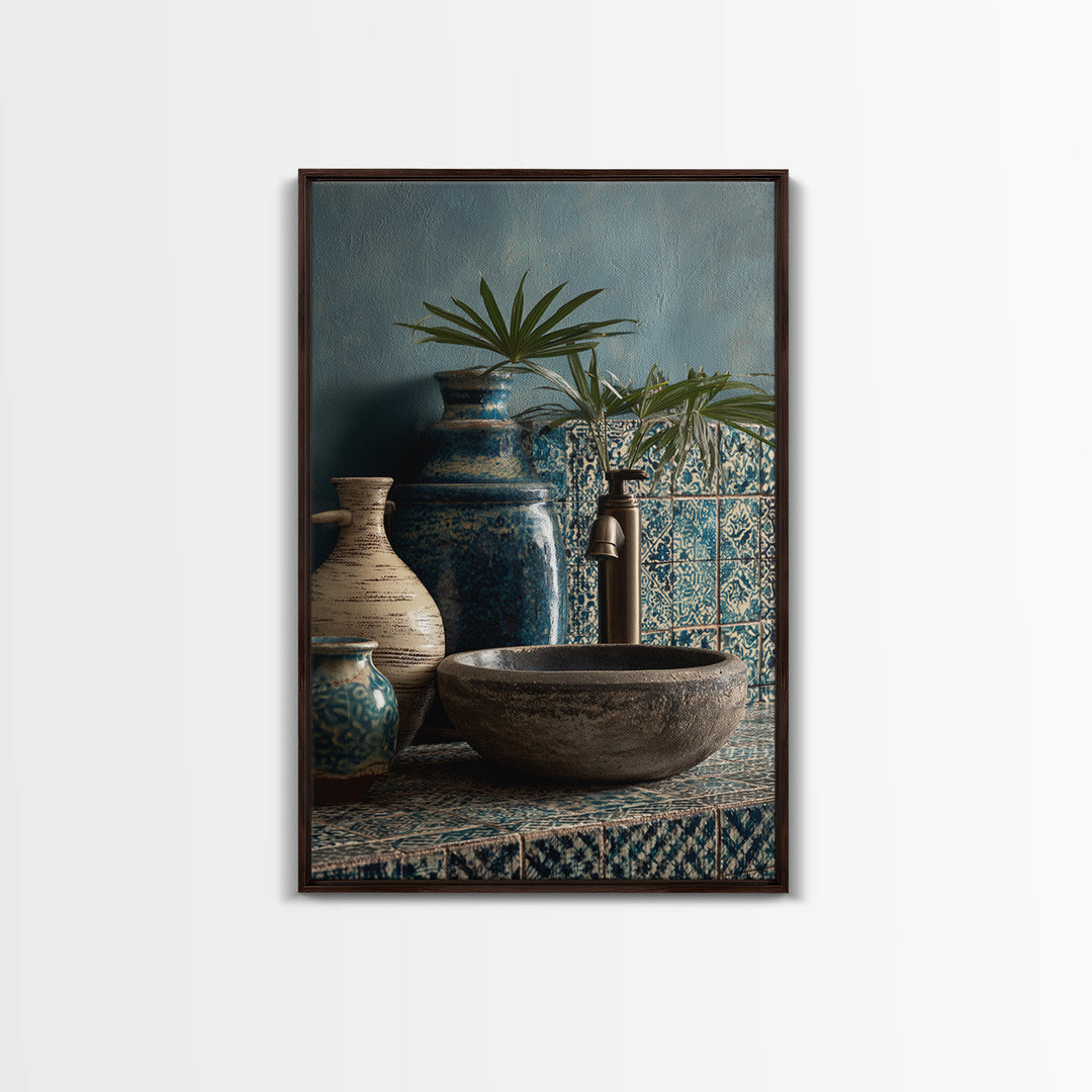 Venetian Canal Reflection Without City Crowd Canvas Print, Italian Villa Art, Digital Download Art, Living Room Decor, Villa, IVA-2x3-4