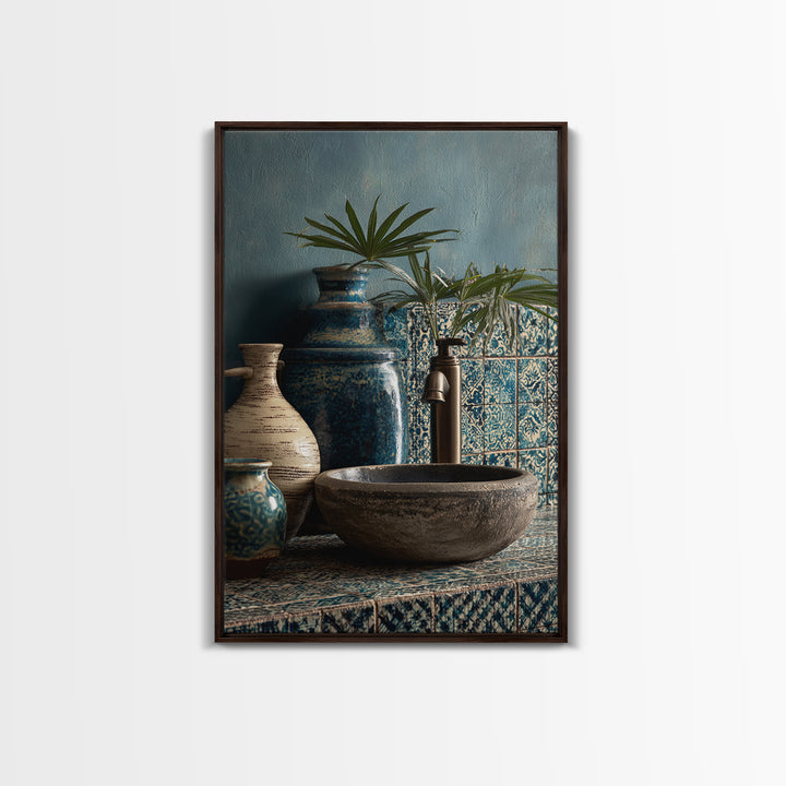 Venetian Canal Reflection Without City Crowd Canvas Print, Italian Villa Art, Digital Download Art, Living Room Decor, Villa, IVA-2x3-4