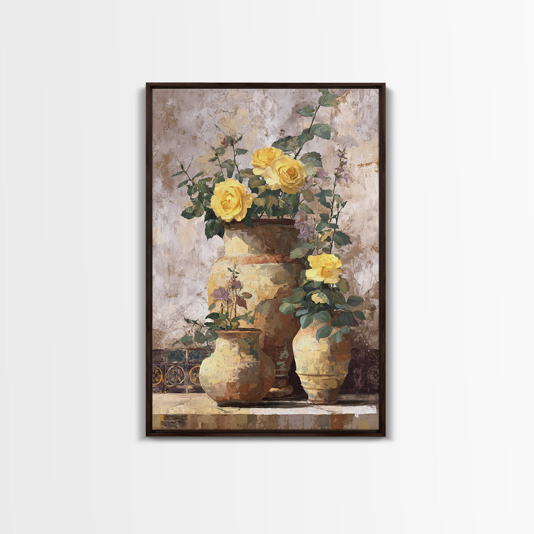 Italian Villa Garden Urn Canvas Print, Italian Villa Art, Art Print, Living Room Decor, Fine Art, Villa, Printable Art, IVA-2x3-62
