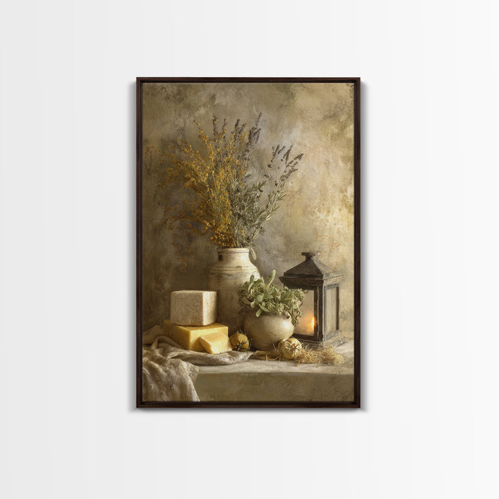 Pasta Herbs and Tomatoes Still Life Canvas Print, Italian Villa Art, Fine Art Print, Living Room Decor, Fine Art, Villa, IVA-2x3-99