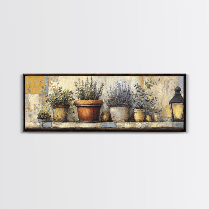 Terra Cotta Pot Canvas Print, Italian Villa Art, Living Room Art, Living Room Decor, Villa, Neutral Decor, Modern Decor, IVA-3x1-14