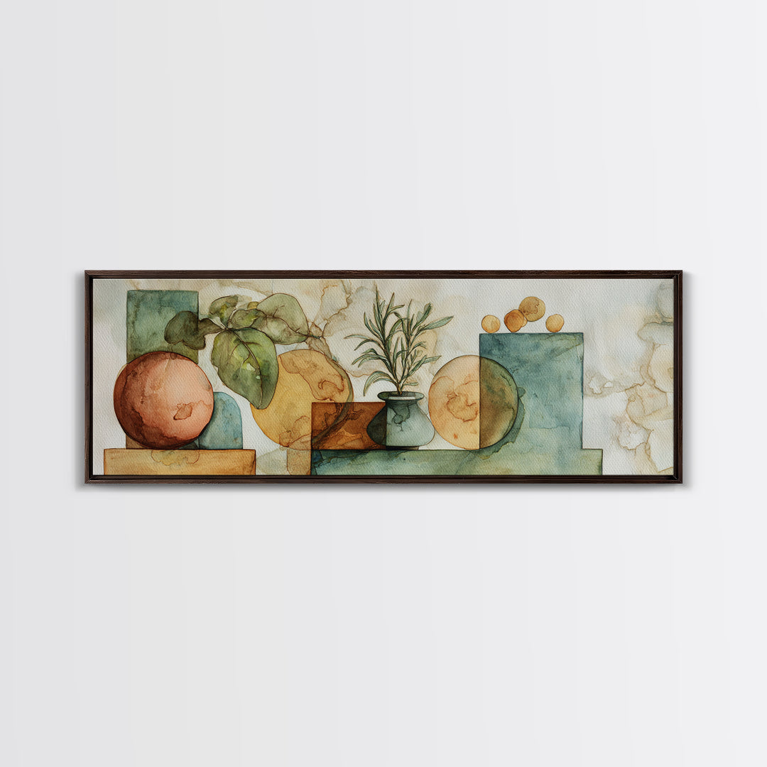 Florentine Floral Ornament Pattern Canvas Print, Italian Villa Art, Wall Art Prints, Living Room Decor, Fine Art, Villa, IVA-3x1-26