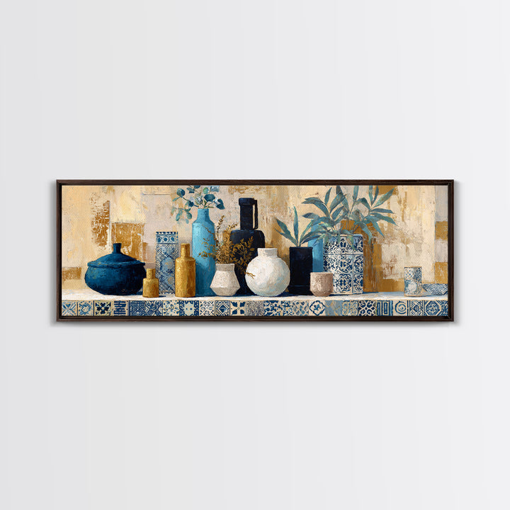 Renaissance Inspired Portrait with Modern Softness Canvas Print, Italian Villa Art, Oil Painting, Living Room Decor, Villa, IVA-3x1-82