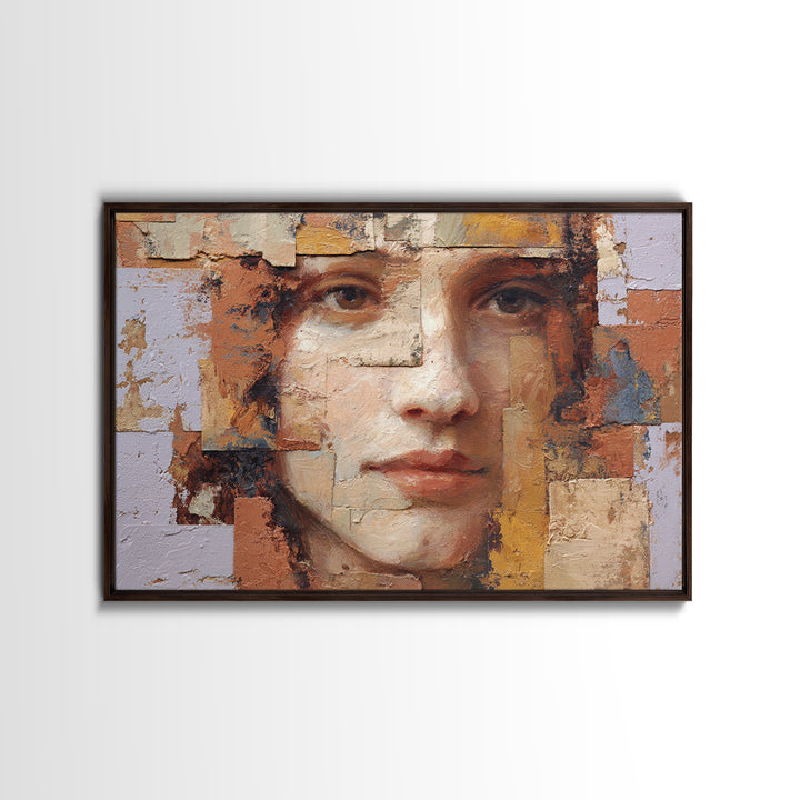 Renaissance Inspired Portrait with Modern Softness Canvas Print, Italian Villa Art, Oil Painting, Living Room Decor, Villa, IVA-3x2-46