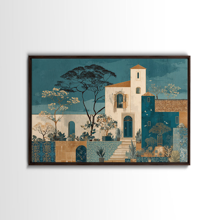 Cypress Silhouette at Sunset Canvas Print, Italian Villa Art, Living Room Decor, Villa, Living Room Art, Gallery Wall Set, IVA-3x2-73