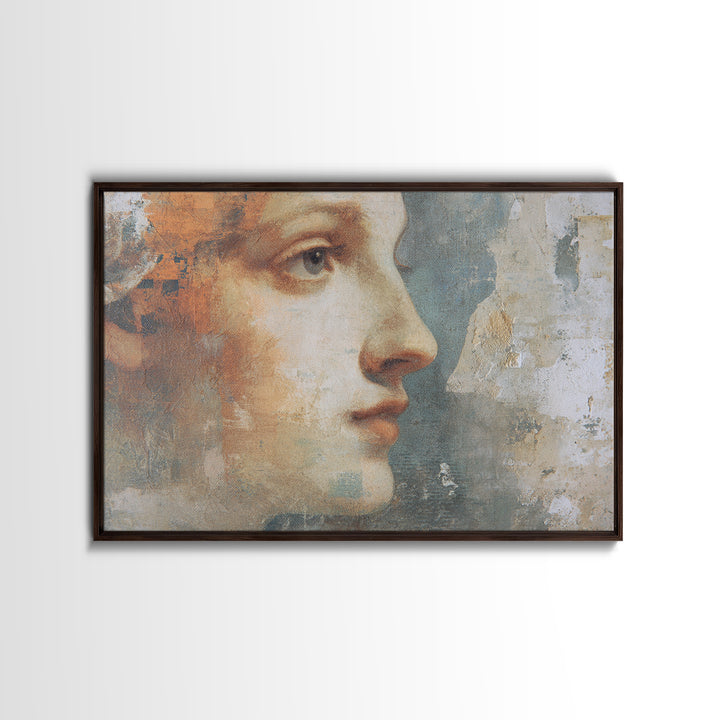 Renaissance Inspired Portrait with Modern Softness Canvas Print, Italian Villa Art, Living Room Decor, Fine Art, Villa, IVA-3x2-94