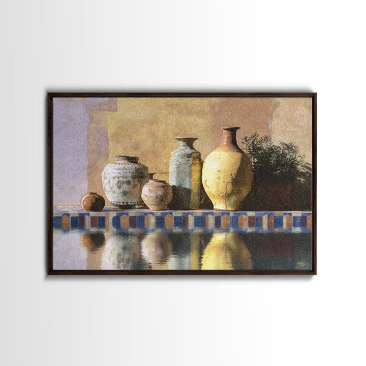 Venetian Canal Reflection Without City Crowd Canvas Print, Italian Villa Art, Digital Download Art, Living Room Decor, Villa, IVA-3x2-96
