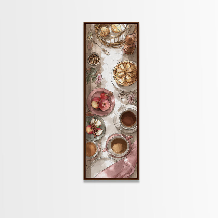 Apple Pie Cooling Framed Canvas Print, Kitchen Art, Luxury Decor, Kitchen Decor, Fine Art, Kitchen, Art Prints, Digital Art, KIT-1x3-20